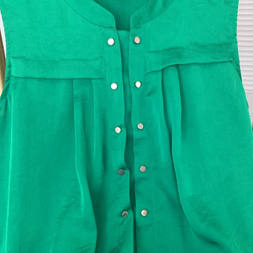 Anne Klein sleeveless top Green size 6 - Picture 7 of 14